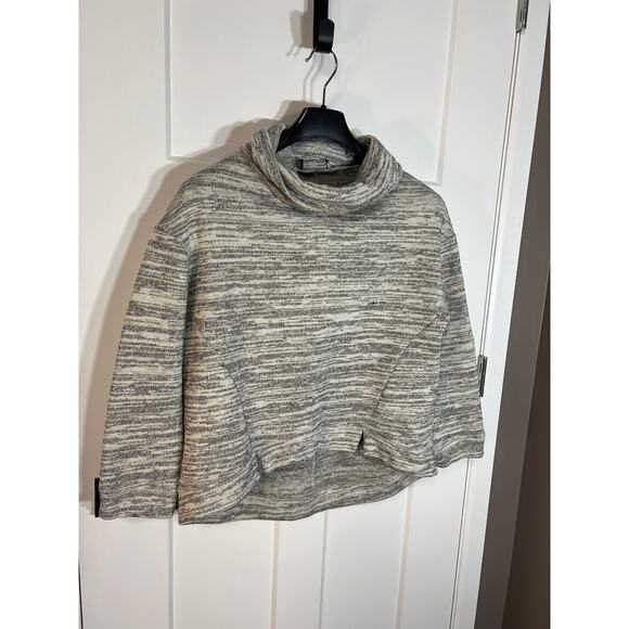 Anthropologie Saturday Sunday Cowl Gray Oversized Marl Pullover Sweater Size S - Picture 2 of 10